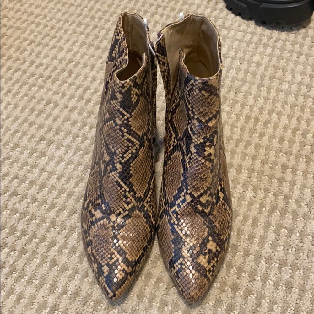 H&M Textured Python Booties